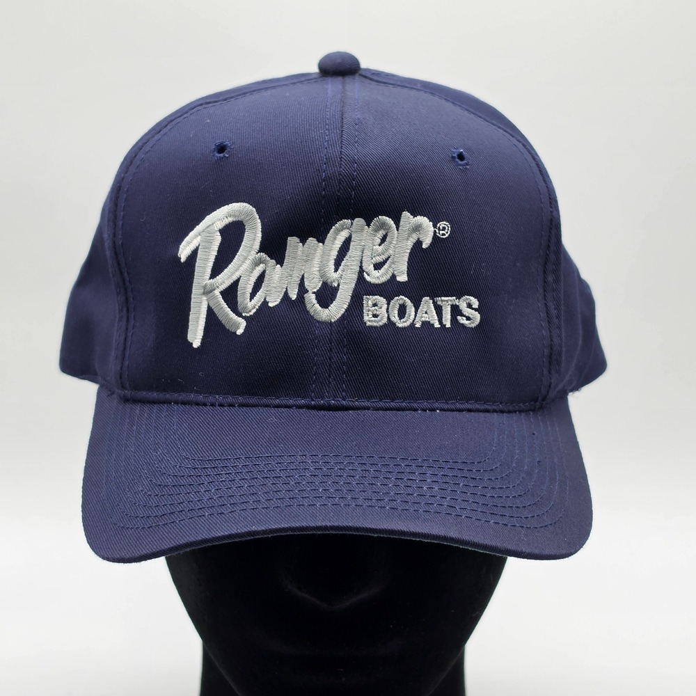 Ranger Boats Kudzu Navy Blue Embroidered Snapback Hat Mens Baseball Cap